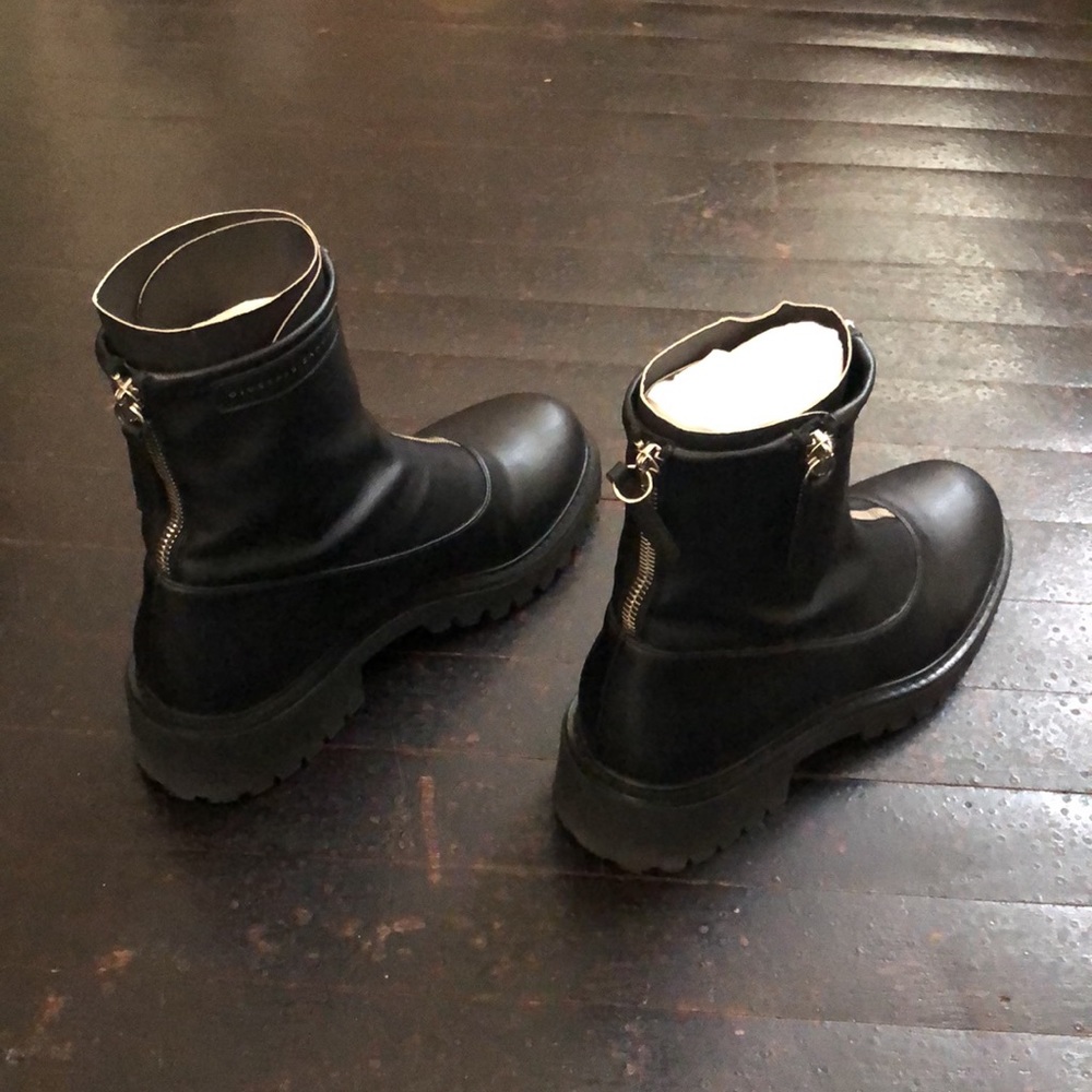 Giuseppe Zanotti Zip Up Combat Boots in Black Size 6.5 - Picture 5 of 13